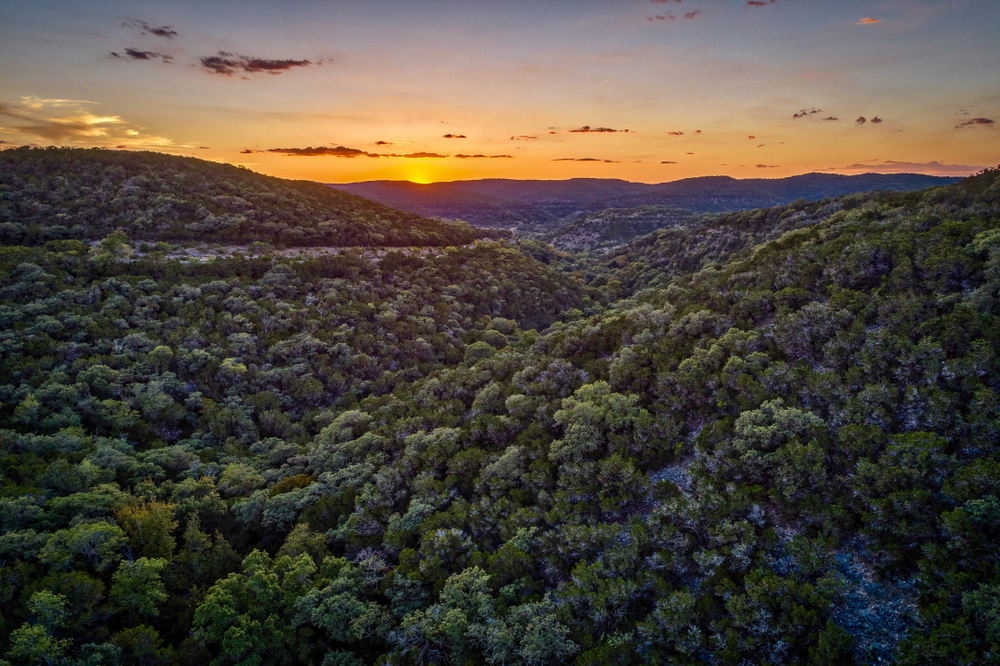 West Texas Sunset Over The Hill Country