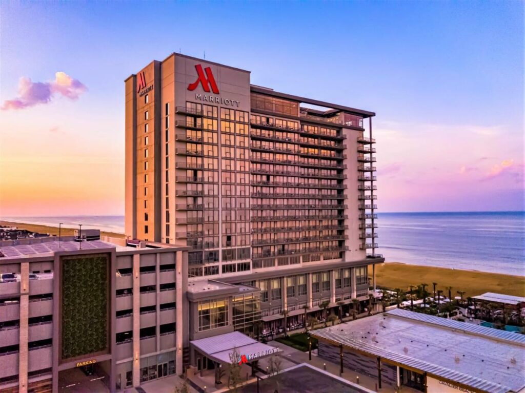 The Marriott in VB at sunrise is so pretty. 
