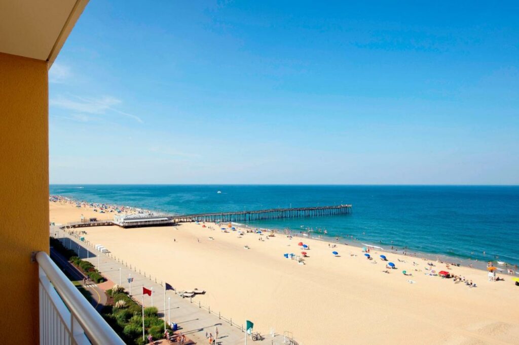 The view from your next hotel room at one of the best oceanfront hotels in Virginia Beach 