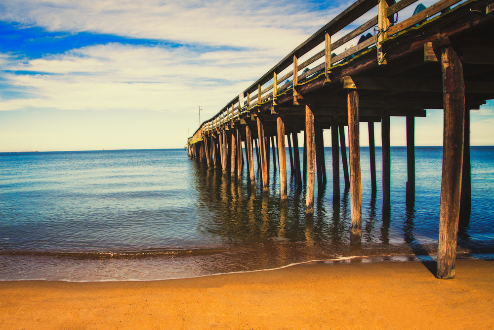 fishing pier at one of the best beaches in Virginia Beach 