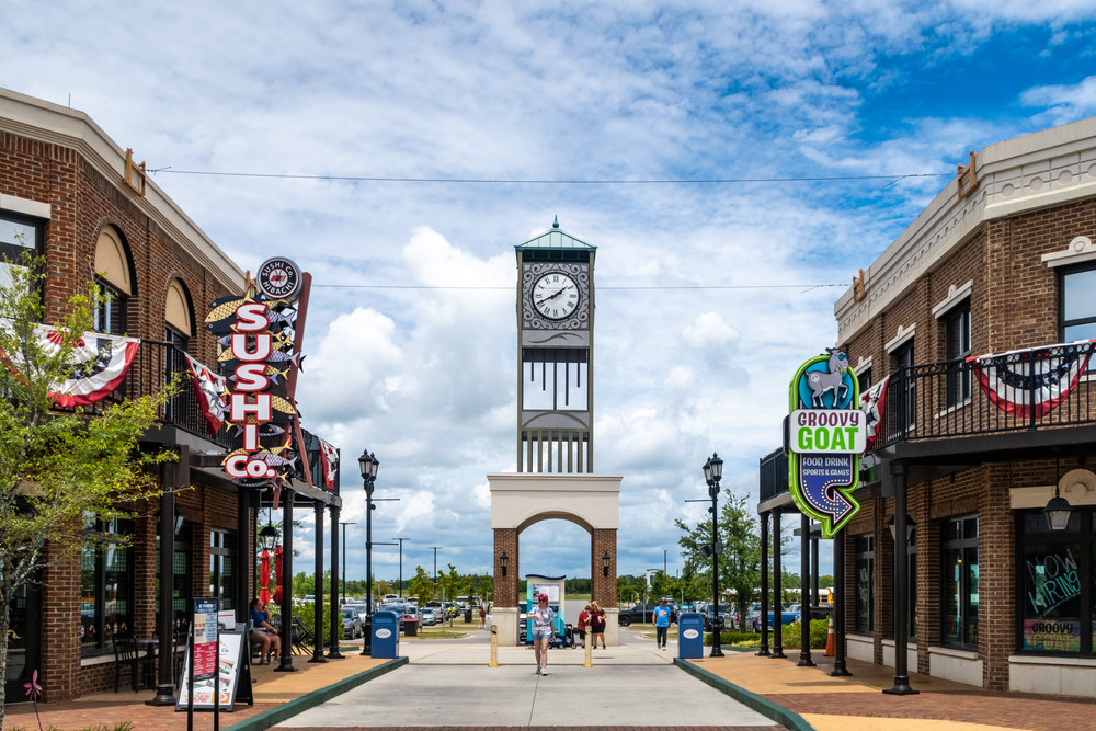 downtown of one of the best small towns in alabama on a sunny day