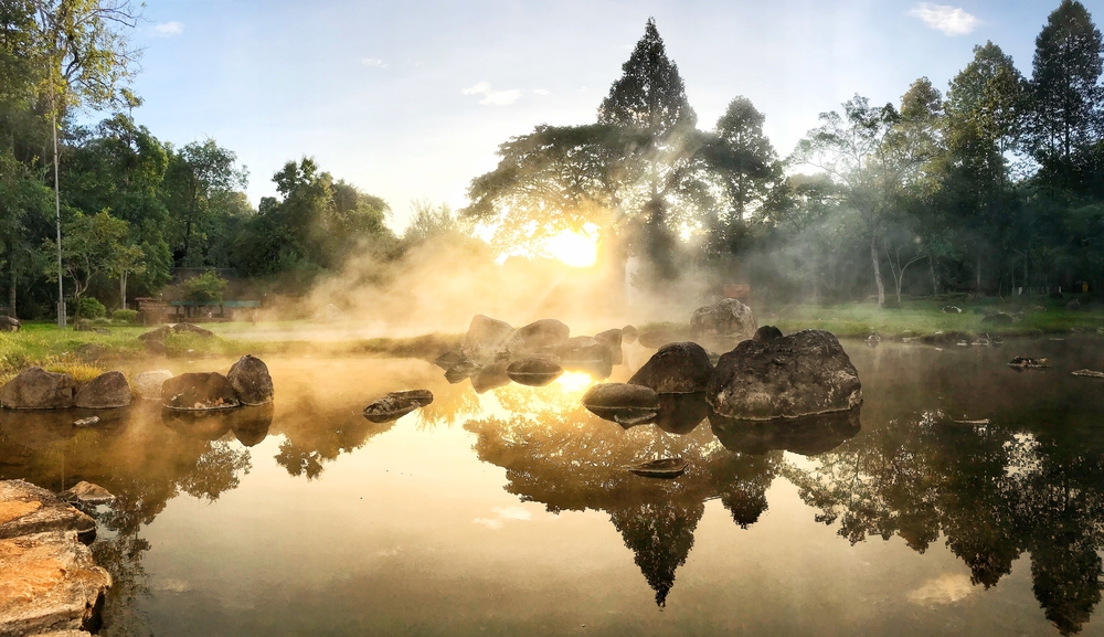 Photo of a thermal pool in Hot Springs, one of the best cities in Arkansas. 