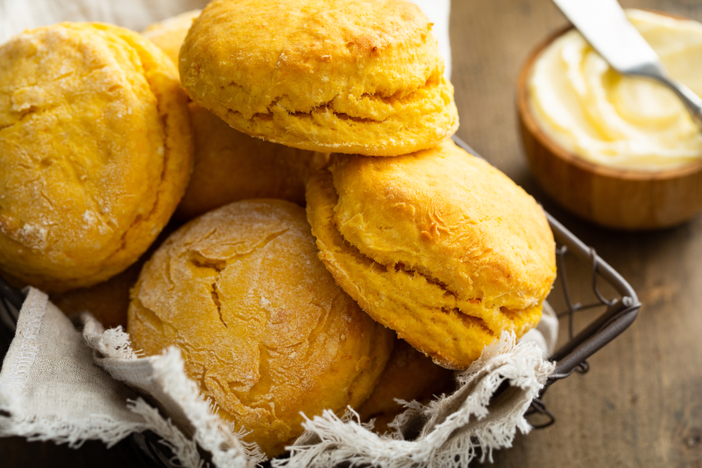Homemade sweet potato biscuits is one of the best things about Handsome Biscuit in Norfolk
