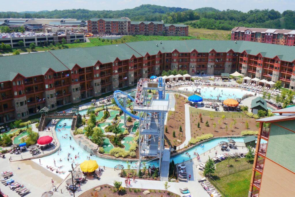 The Wilderness at Smokies is one of those resorts in Tennessee that is perfect for families with its water park, as seen in this photo. 