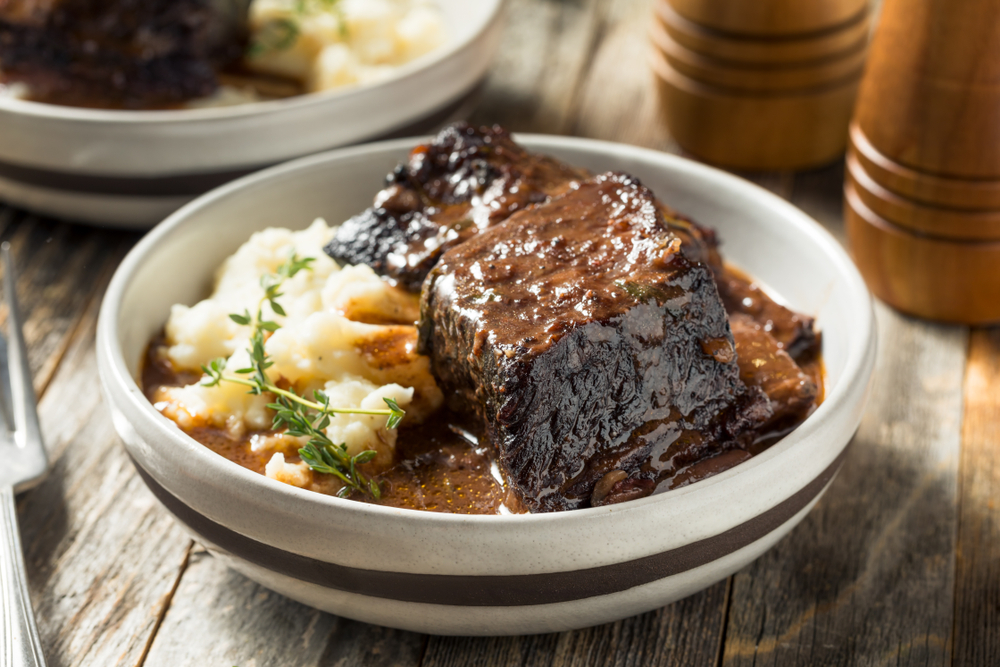 The beef short rib served with mash at Mozelle's makes it one of the best places to eat in Winston-Salem NC. 