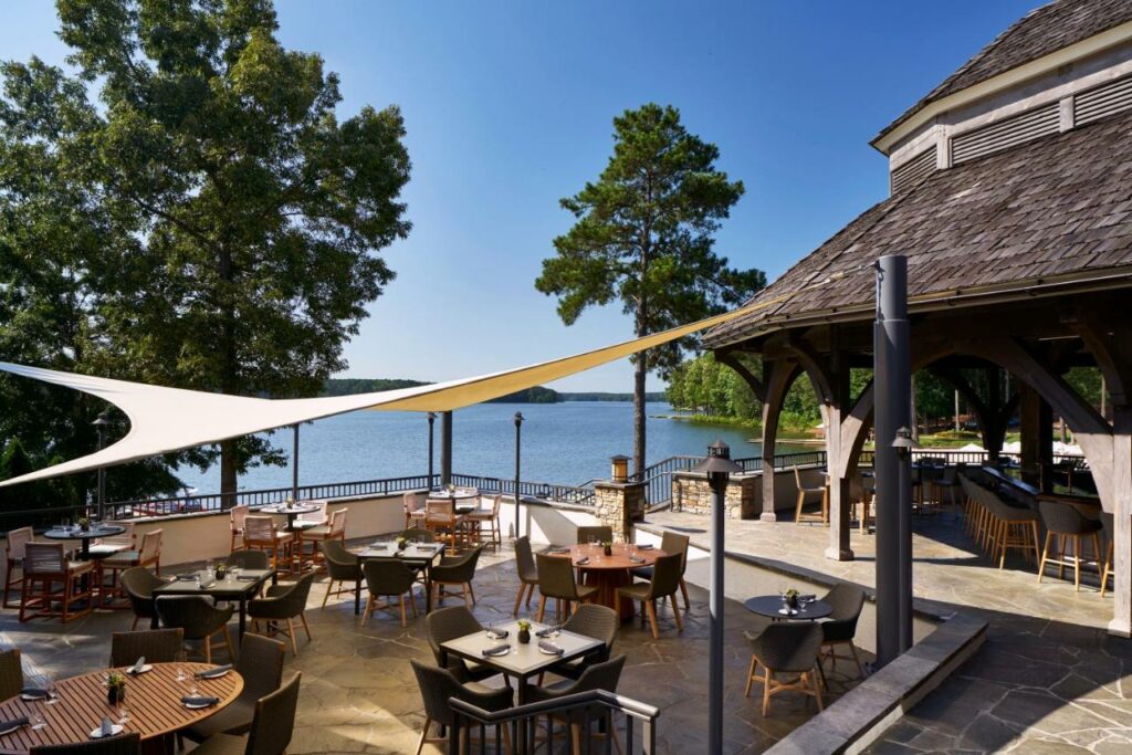 The lakeside views of the Ritz-Carlton Reynolds makes it one of the best resorts in the South. 