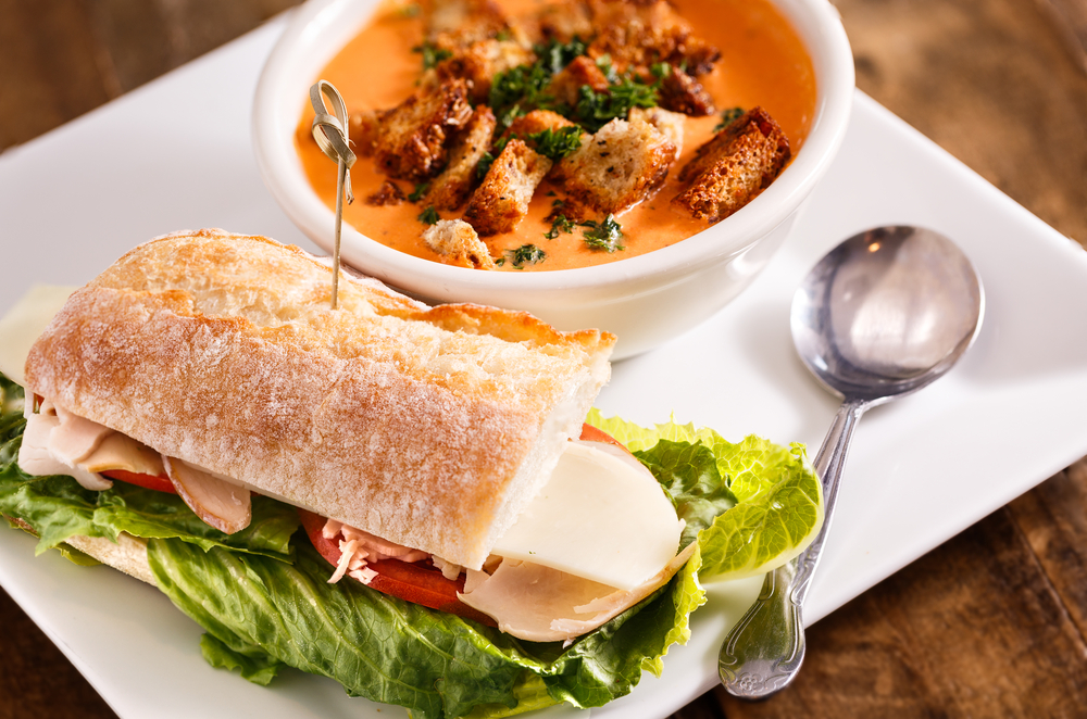 Photo of the soup and sandwich lunch combo at Regina's Kitchen, one of the best restaurants in Mobile. 
