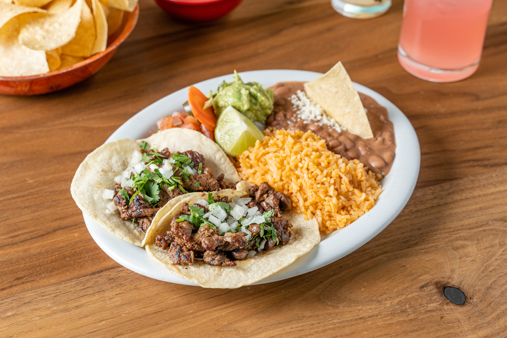 Photo of a taco plate at Villa Del Rey Cocina Mexicana, one of the best restaurants in Mobile. 