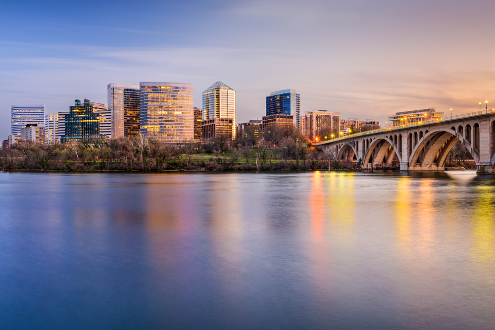 beautiful sky line of Arlington Va 