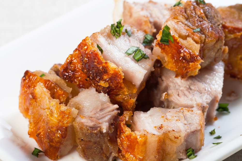Crispy pork belly can be found at some of the best restaurants in Charlottesville and is a great appetizer to split! 