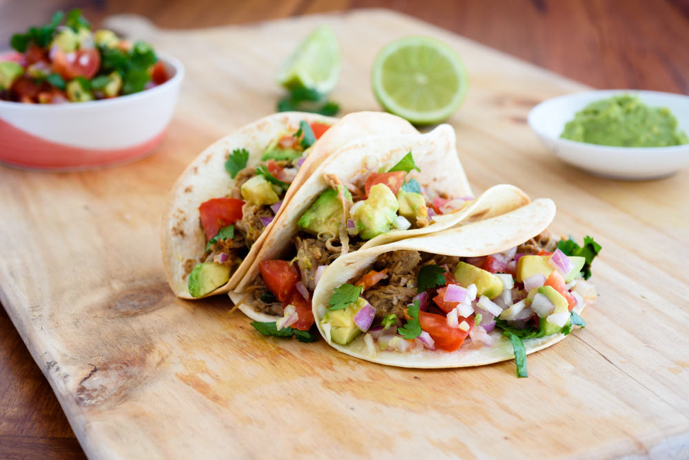 homemade tacos with so many toppings at one of the best Hampton restaurants 