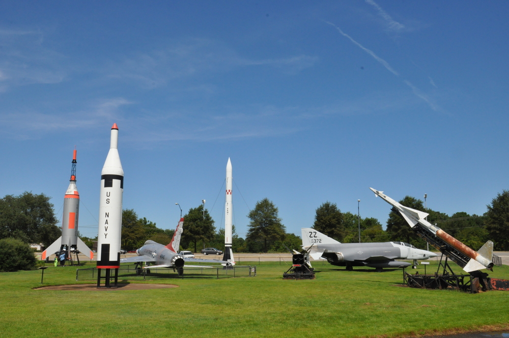 The Air Power Park in Hampton with jets and airplanes in the park. 