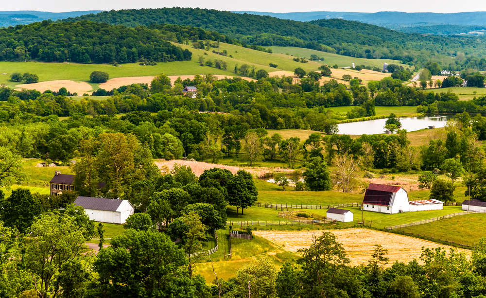 beautiful view of the Meadows State Park in Va 