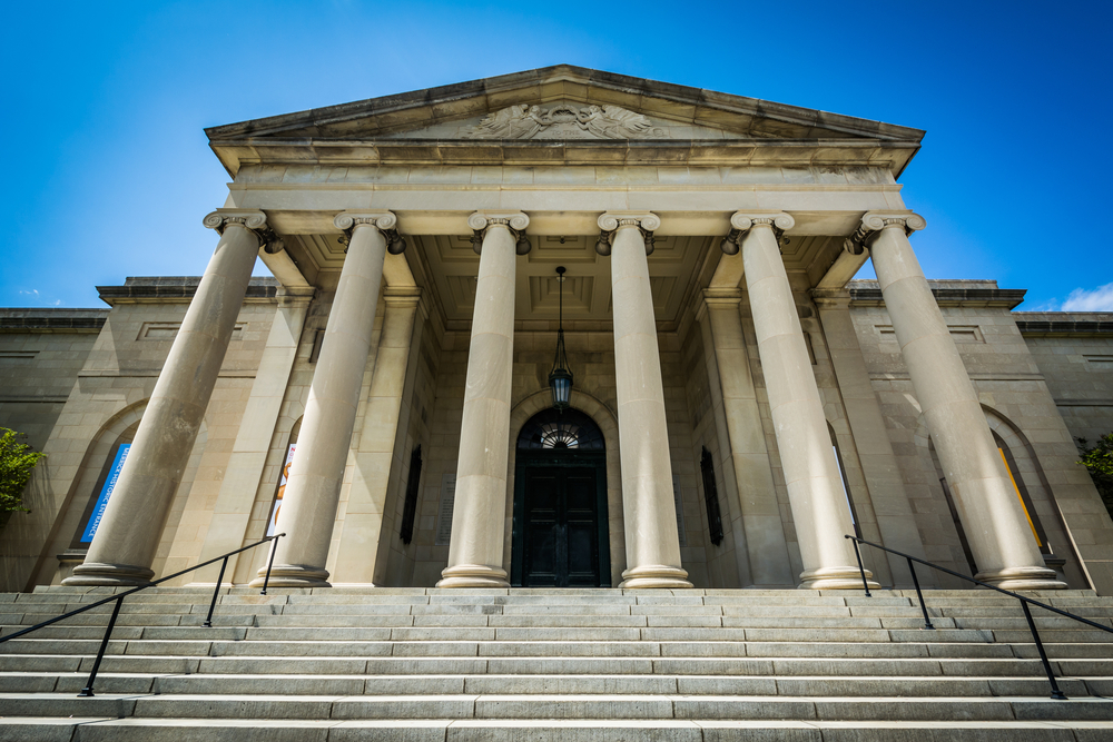 The outside of the Baltimore museum of art 