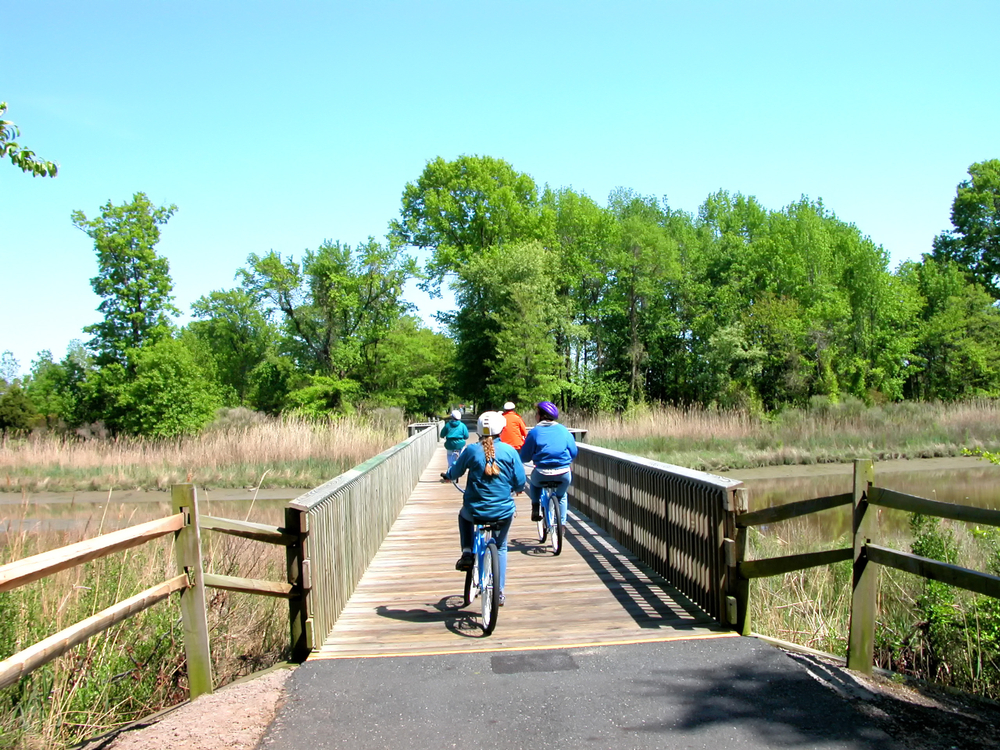 bike rides along the trail on Kent island Maryland