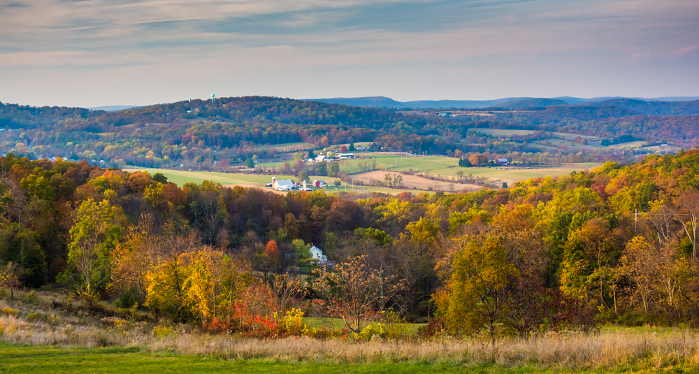 great image of the rolling hills of Frederick MD!