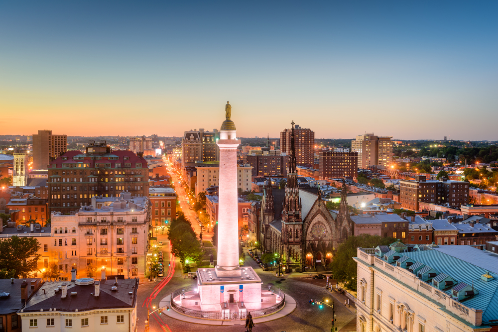 Photo of the Baltimore cityscape. 