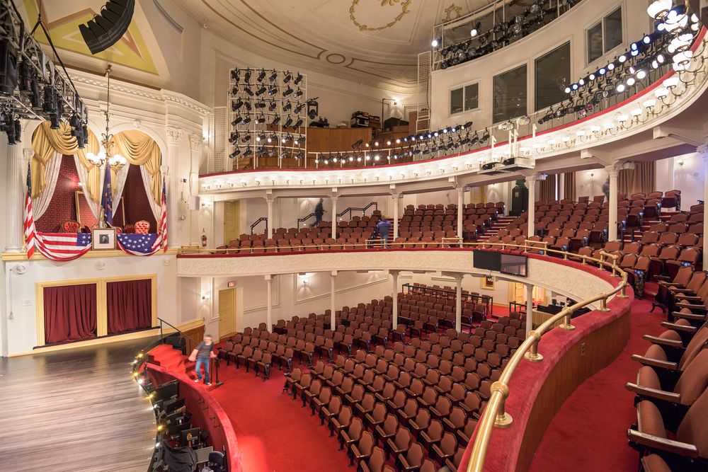 the inside of the ford theater in Northern Virginia