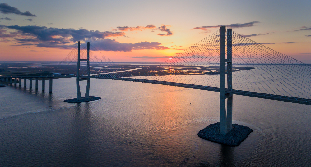 Photo of the Sidney Lanier Bridge in Brunswick GA.