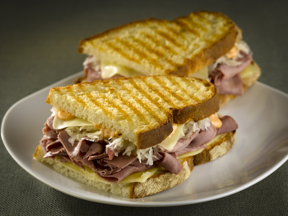 Photo of the rueben sandwich from The Yellow Deli, one of the best restaurants in Brunswick GA.