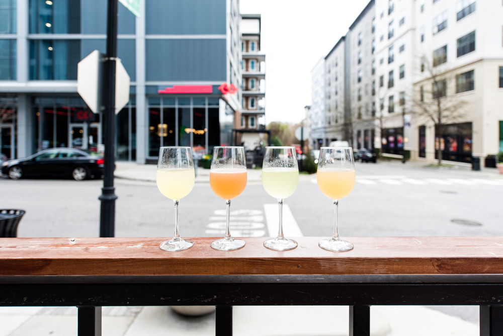 mimosa flight at one of the best brunches in Charlotte NC