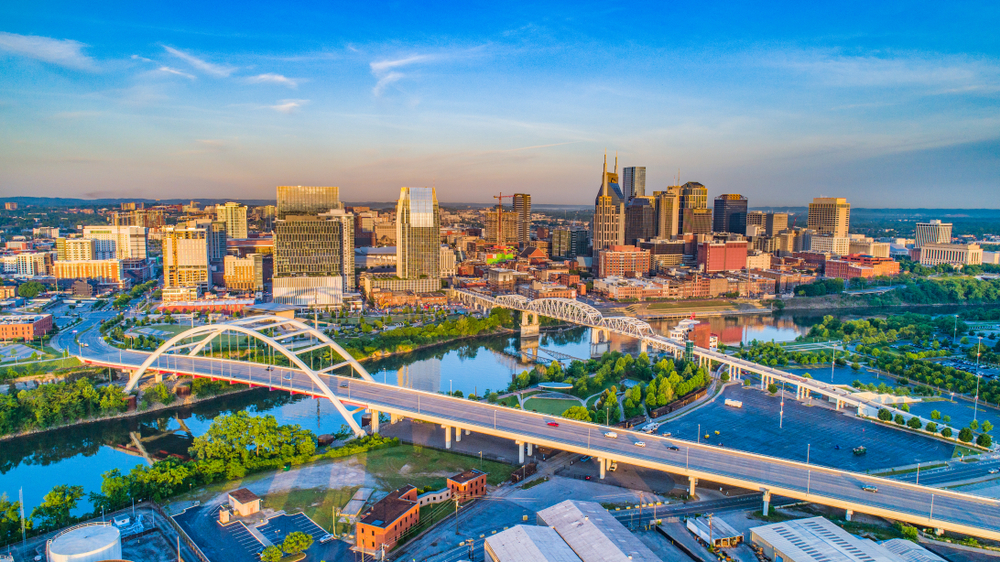 beautiful image of nashville from an aerial shot!