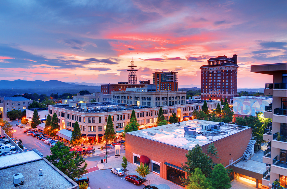 the Grove Arcade in Asheville in christmas time 