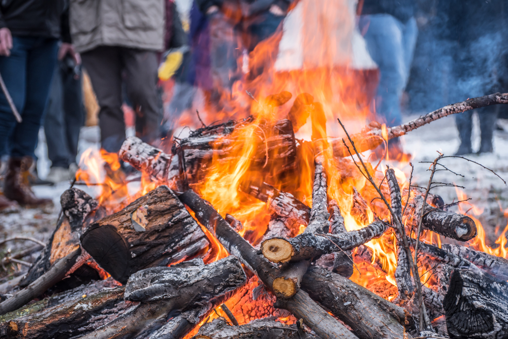 Burning a Yule log is an old tradition that is still going on in Westminster MD 