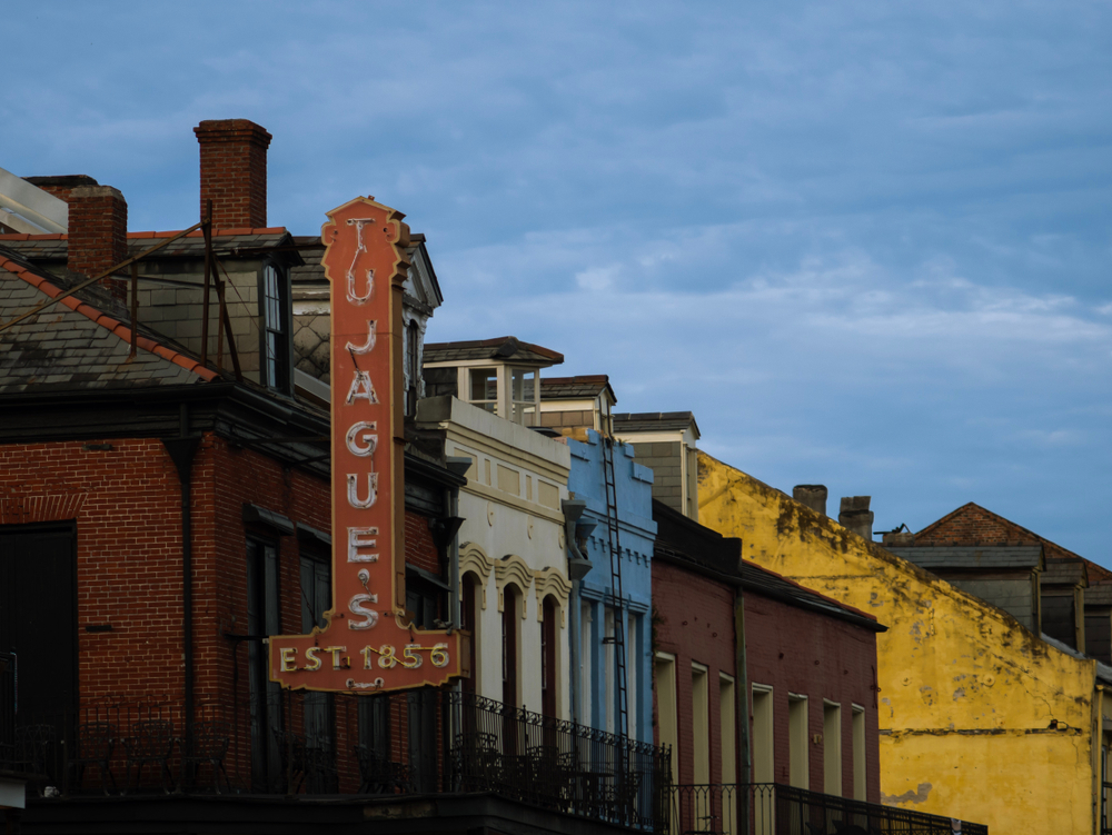 the outside of one of the most famous restaurants in new orleans, tujague's