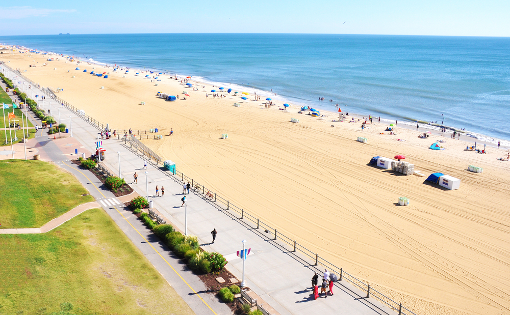 a great image of a bright day, beautiful sand and a calm ocean at virginia beach!