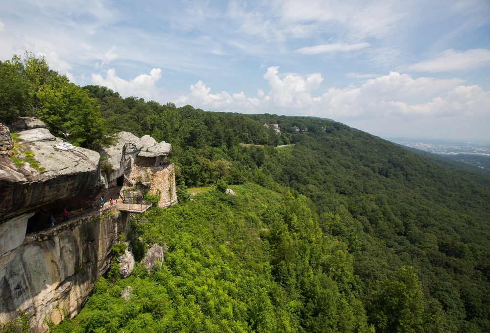 a view from one of the best hikes on in lookout mountain the Guild-Hardy Trail. 